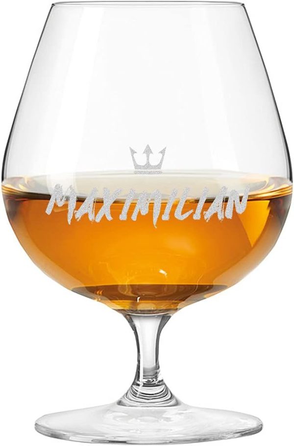 Cognac Glas mit Gravur - Cognacschwenker 400 ml personalisiert mit Namen - Schwenker für Brandy & Whiky - Spülmaschinenfest - Weinbrandglas - Männer - Geburtstag 2