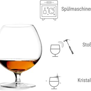 Stölzle Lausitz Cognacschwenker I 585 ml I 6er Set Cognac Gläser I spülmaschinenfest I edles bleifreies Kristallglas I hochwertige Qualität 8