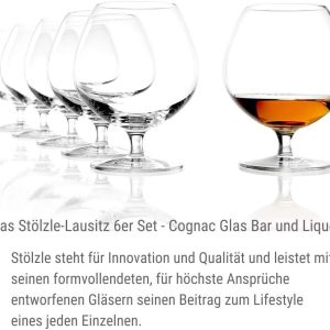 Stölzle Lausitz Cognacschwenker I 585 ml I 6er Set Cognac Gläser I spülmaschinenfest I edles bleifreies Kristallglas I hochwertige Qualität 10