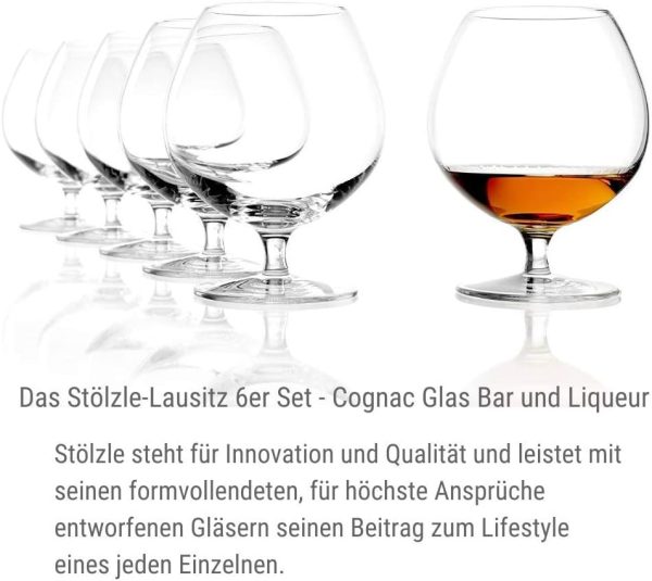 Stölzle Lausitz Cognacschwenker I 585 ml I 6er Set Cognac Gläser I spülmaschinenfest I edles bleifreies Kristallglas I hochwertige Qualität 3