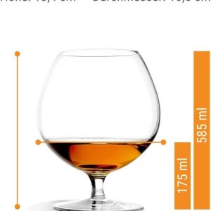 Stölzle Lausitz Cognacschwenker I 585 ml I 6er Set Cognac Gläser I spülmaschinenfest I edles bleifreies Kristallglas I hochwertige Qualität 12