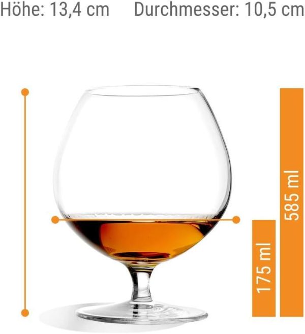 Stölzle Lausitz Cognacschwenker I 585 ml I 6er Set Cognac Gläser I spülmaschinenfest I edles bleifreies Kristallglas I hochwertige Qualität 4