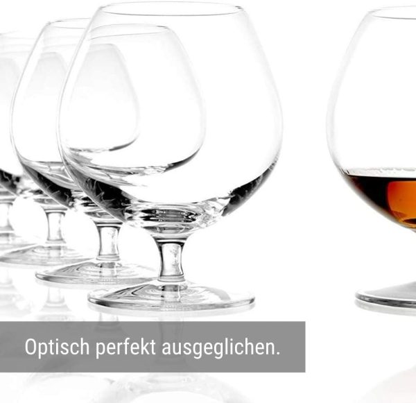 Stölzle Lausitz Cognacschwenker I 585 ml I 6er Set Cognac Gläser I spülmaschinenfest I edles bleifreies Kristallglas I hochwertige Qualität 6