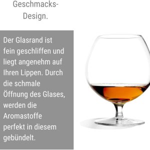 Stölzle Lausitz Cognacschwenker I 585 ml I 6er Set Cognac Gläser I spülmaschinenfest I edles bleifreies Kristallglas I hochwertige Qualität 18