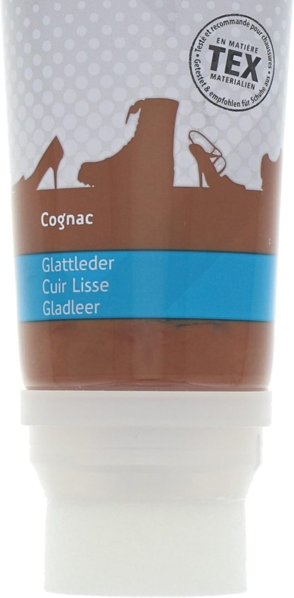 Bama Schuhcreme mit Carnaubawachs für optimale Pflege - für Glattleder, genarbtes Leder und TEX-Materialien, mit praktischem Schwammaufträger, 75ml 3