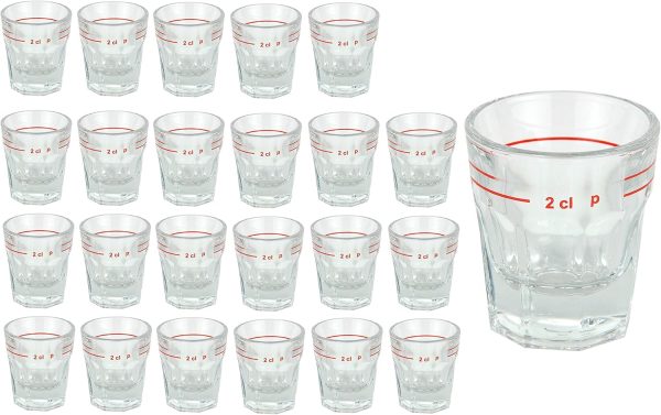 Van Well 24er Set Schnapsgläser LAHNSTEIN, 2 cl geeicht, Spirituosenglas, Stamper 1