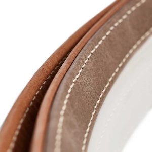 HUNTER PORTO Verstellbare Hundeführleine, Leder, nachhaltig, 1,5 x 200 cm, tabak/cognac 12