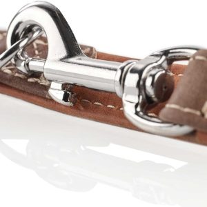 HUNTER PORTO Verstellbare Hundeführleine, Leder, nachhaltig, 1,5 x 200 cm, tabak/cognac 16