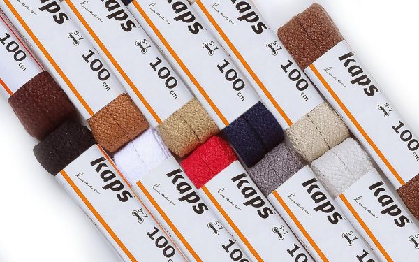 Kaps Flache Schnürsenkel, hochwertige strapazierfähige 100% Baumwolle Schnürsenkel, 1 Paar, viele Farben und Längen 3