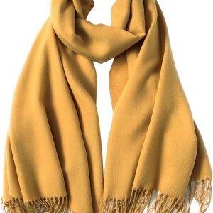 MaaMgic Schal Damen Warm Herbst Winter unifarben Baumwolle mit quasten/fransen, 40+ Farben Einfarbig Pashmina Schals und Tücher für abendkleid xl Stola Scarf Winterschal MEHRWEG 10