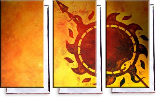 Unified Distribution Game of Thrones - Haus Martell - Dreiteiler (120x80 cm) - Bilder & Kunstdrucke fertig auf Leinwand aufgespannt und in erstklassiger Druckqualität 1