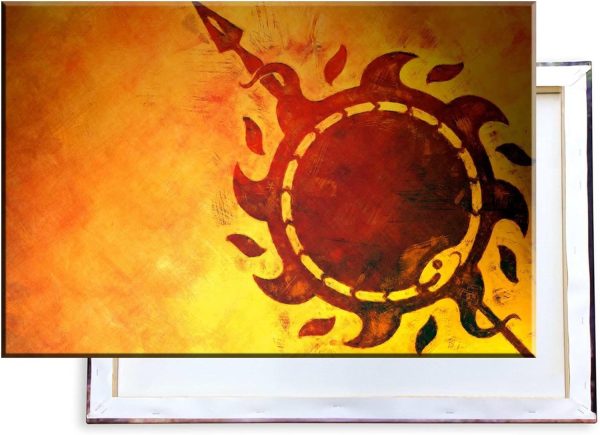 Unified Distribution Game of Thrones - Haus Martell - 120x80 cm - Bilder & Kunstdrucke fertig auf Leinwand aufgespannt und in erstklassiger Druckqualität 1