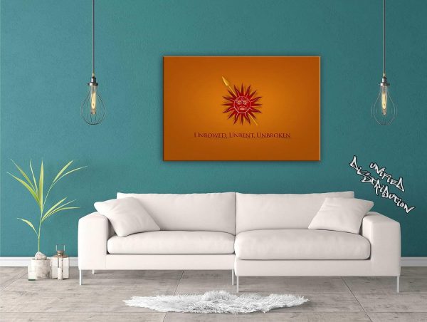Unified Distribution Game of Thrones - Martell - 120x80 cm - Bilder & Kunstdrucke fertig auf Leinwand aufgespannt und in erstklassiger Druckqualität 2