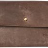 Holzrichter Berlin Geldbörse Groß - Hochwertiges Damen-Portemonnai handgefertigt aus Premium-Leder - Dunkelbraun 22