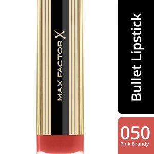 Max Factor Colour Elixir Lipstick Pink Brandy 050, Pflegender Lippenstift, der mit einem brillanten, intensiven Farbergebnis begeistert, 1 Stück (1er Pack） 12