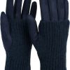 styleBREAKER Damen Touchscreen Stoff Handschuhe mit abnehmbaren Strick Stulpen, warme Fingerhandschuhe, Winter 09010022 10