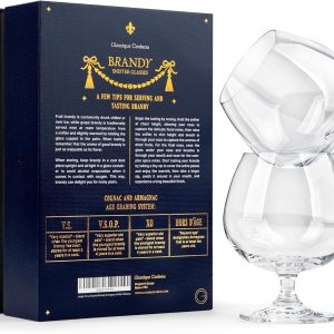 GLASSIQUE CADEAU Große 620 ml Brandy, Cognac und Armagnac Gläser | 2er Set | Kristall Spülmaschinenfest Cognacschwenker mit Kurzem Stiel | Cognacgläser Geschenkset 18