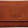 Holzrichter Berlin Geldbörse Groß - Geräumige Geldbörse, Damen-Portemonnaie mit Druckverschluss aus Premium-Leder - Cognac 17