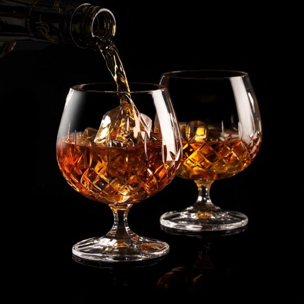 Hemswell Kristall Cognacschwenker Set mit 2 Europäischen Cognac Gläsern 8,5 oz – Digestif Gläser ideal für Brandy und Cognac – Satinierte Präsentationsbox – Wicklow Design 7