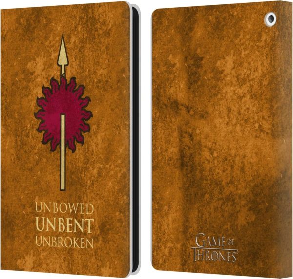 Head Case Designs Offizielle HBO Game of Thrones Martell Dark Distressed Look Sigils Leder Brieftaschen Handyhülle Hülle Huelle kompatibel mit Fire HD 8/Fire HD 8 Plus 2020 1