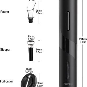 AIKARO Elektrischer Korkenzieher Wein öffner Weinflaschenöffner Automatischer Flaschenöffner, Batteriebetrieben (Set) 18