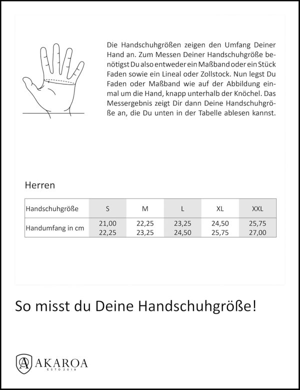AKAROA ESTD 2019 Lederhandschuhe Herren TIM, Touchscreen Funktion, italienisches Leder, recyceltes Strickfutter aus 50% Kaschmir und 50% Wolle, 5 Größen S - XXL 6