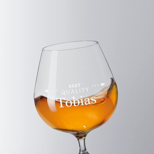 polar-effekt Leonardo Weinbrandglas mit Wunschmotiv graviert - Cognacglas Cognac und Brandy - 400 ml Nutzinhalt - Genießer - Restaurants und Partys 5