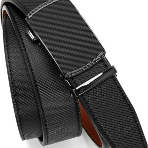 CHAOREN Gürtel Herren, Automatik Ledergürtel Herren Ratsche für Herren Business Anzug, 35mm Gürtel ohne Löcher, Größe Angepasst 22