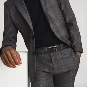 CHAOREN Gürtel Herren, Automatik Ledergürtel Herren Ratsche für Herren Business Anzug, 35mm Gürtel ohne Löcher, Größe Angepasst 24
