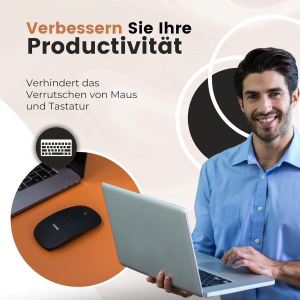 WURK Schreibtischunterlage [80 cm x 40 cm] - Premium Qualität - Mauspad - Große Schreibunterlage - Mauspad XXL - Rutschfeste Unterlagenmatte - Desk Mat - PU Leder Inklusive Kabelclip (Cognac Braun) 7