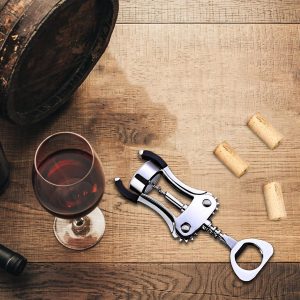 Gvolatee Korkenzieher Wein Winged mit Spiralschraube,weinöffner aus Zinklegierung mit Weinverschluss und Weinausgießer Multifunktions für Korken und Kappen, flaschenöffner für Familien, Bars, Silber 14