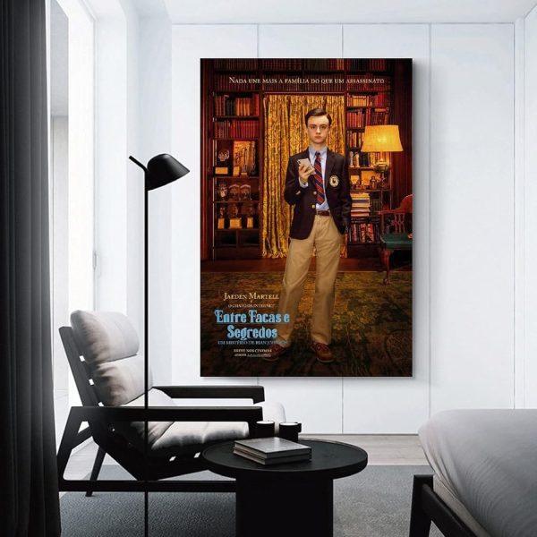 Enartly GemäLde Auf Leinwand Jaeden Martell American Mystery Comedy Crime Movie Knives Out 50x70cm Kein Rahmen 2