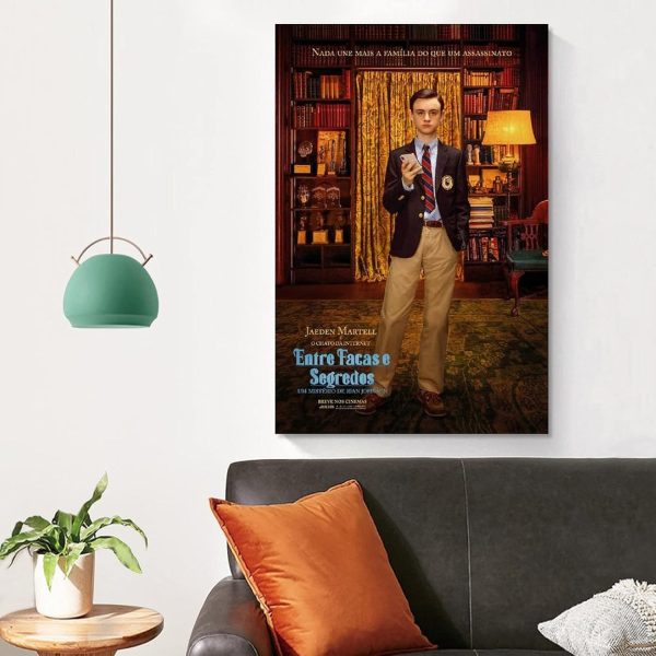 Enartly GemäLde Auf Leinwand Jaeden Martell American Mystery Comedy Crime Movie Knives Out 50x70cm Kein Rahmen 3