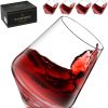 FAHIMEH Rum GläSer, Rotating Whisky Cognac Whiskey GläSer Ohne Stiel Wackelgläser Tasting Weinglas Kristall Tumbler Likörgläser Gin Glas, Personalisiert Männer Geschenke 4er set, 300ml 22