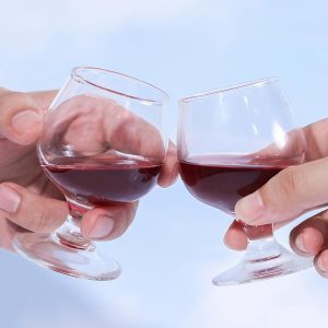 Soopiiso Cognacgläser，Maximale Kapazität: 100ml/10cl，Schnapsgläser Set von 8 netten Brandy Gläser/klare Schnapsgläser/Mini Brandy Glasses 8