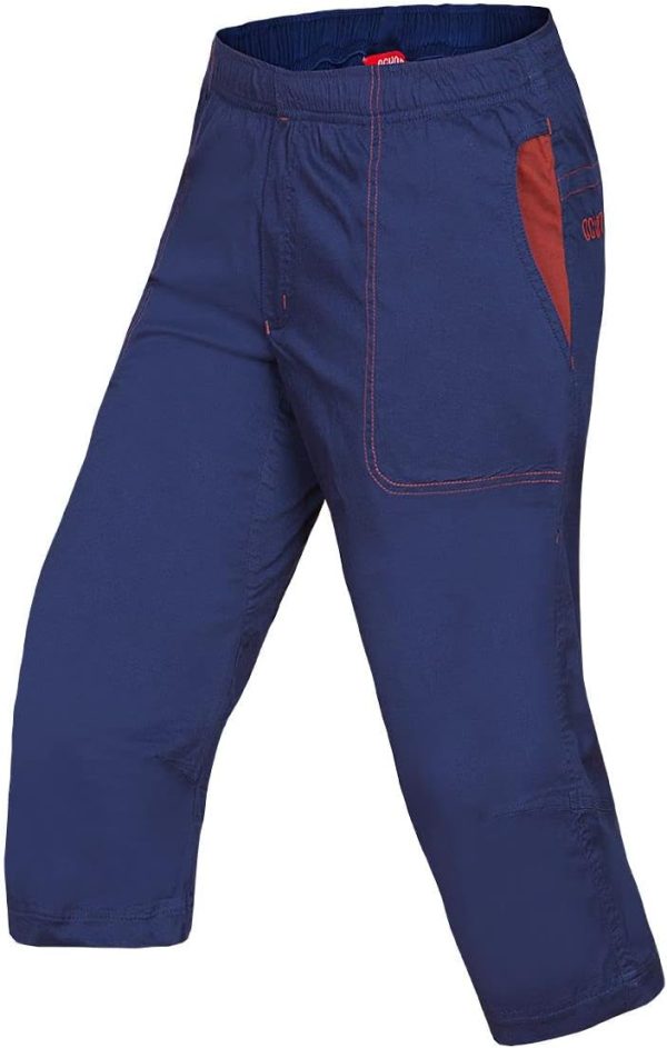 Ocun M Jaws 3/4 Braun - Atmungsaktive elastische Herren Baumwoll 3/4 Kletterhose, Größe L - Farbe Brown Brandy 2