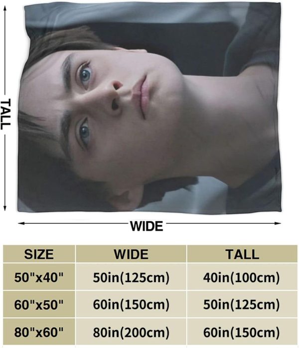 LOUJIN Decke Jaeden Schauspieler Martell superweiches Flanell-Fleece, leichte Überwurfdecke, Klimaanlagendecke, Couch, Sofa, Schlafzimmer, für Kinder und Erwachsene, 150 cm x 125 cm 2