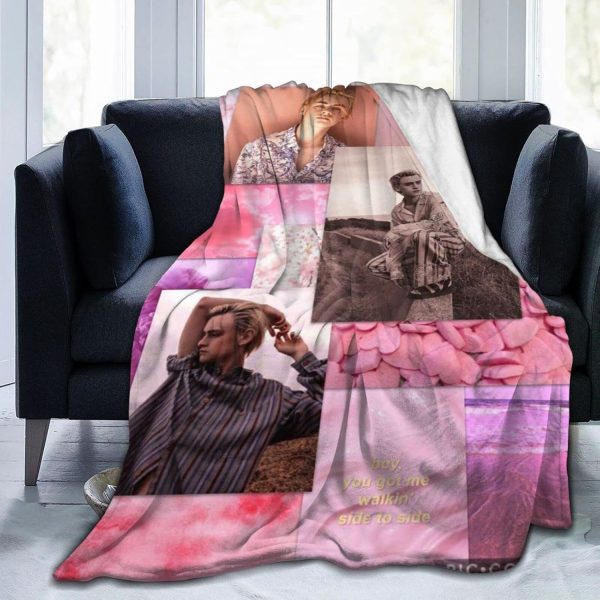 LOUJIN Decke Jaeden Schauspieler Martell superweiches Flanell-Fleece, leichte Überwurfdecke, Klimaanlagendecke, Couch, Sofa, Schlafzimmer, für Kinder und Erwachsene, 150 cm x 125 cm 1
