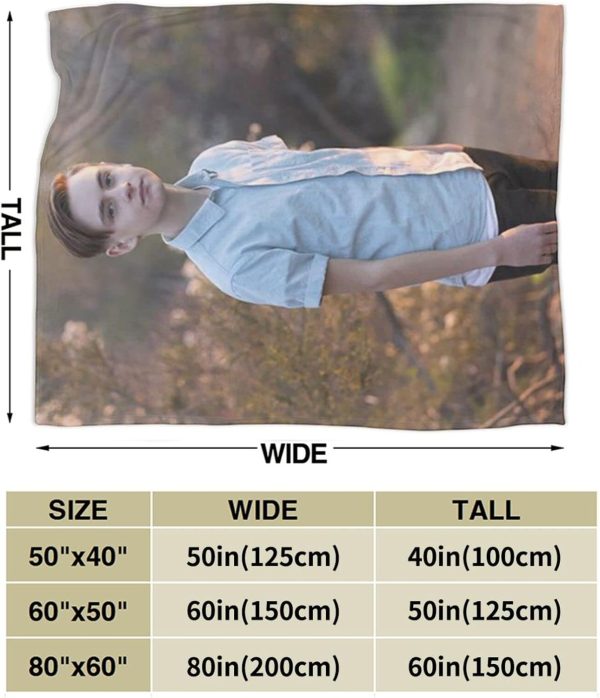 LOUJIN Decke Jaeden Schauspieler Martell superweiches Flanell-Fleece, leichte Überwurfdecke, Klimaanlagendecke, Couch, Sofa, Schlafzimmer, für Kinder und Erwachsene, 150 cm x 125 cm 2