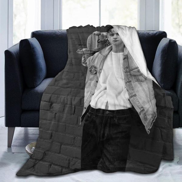 LOUJIN Decke Jaeden Schauspieler Martell superweiches Flanell-Fleece, leichte Überwurfdecke, Klimaanlagendecke, Couch, Sofa, Schlafzimmer, für Kinder und Erwachsene, 150 cm x 125 cm 1