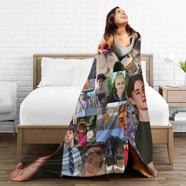 LOUJIN Decke Jaeden Schauspieler Martell superweiches Flanell-Fleece, leichte Überwurfdecke, Klimaanlagendecke, Couch, Sofa, Schlafzimmer, für Kinder und Erwachsene, 150 cm x 125 cm 4