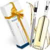 NUIA® Premium Weinkühlstab Geschenkset - Elegantes Geschenk für Weinliebhaber - Passend für jede Flaschengröße - 2x Weinkühlstäbe mit Ausgießer und Verschluss - Weinkühler Stab mit effektiver Kühlung 26