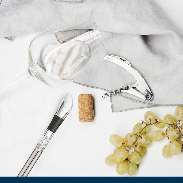 NUIA® Premium Weinkühlstab Geschenkset - Elegantes Geschenk für Weinliebhaber - Passend für jede Flaschengröße - 2x Weinkühlstäbe mit Ausgießer und Verschluss - Weinkühler Stab mit effektiver Kühlung 6