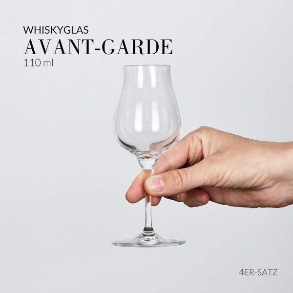 Krosno Brandy Cognac Snifter Gläser Rum Verkostung Geschenk-Set | Set von 4 | 110 ML | AVANTE GARDE Kollektion | | Perfekt für Zuhause, Restaurants und Küche Set | Spülmaschinenfest Whiskey Glas 3