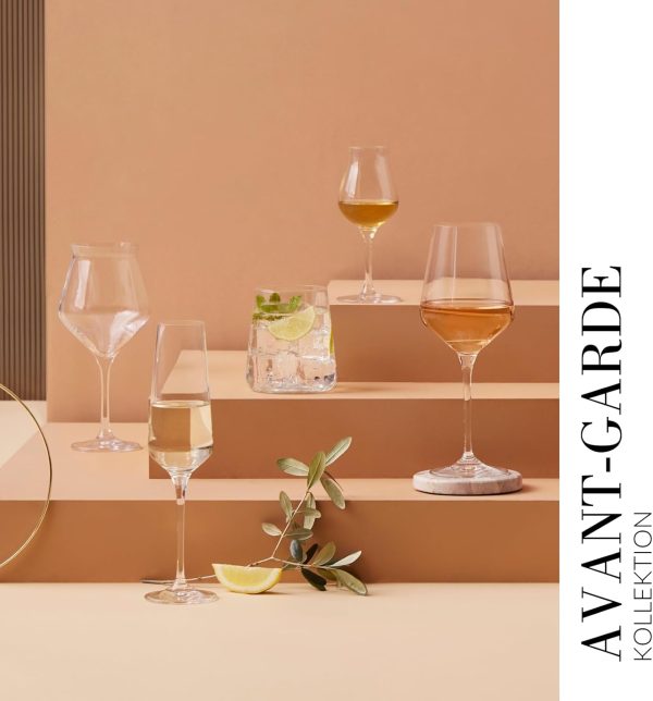 Krosno Brandy Cognac Snifter Gläser Rum Verkostung Geschenk-Set | Set von 4 | 110 ML | AVANTE GARDE Kollektion | | Perfekt für Zuhause, Restaurants und Küche Set | Spülmaschinenfest Whiskey Glas 5