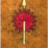 Displate - Poster aus Metall - Einfache Montage ohne Bohren - Game of Thrones - Dark Sigils - Martell Dark Sigil - Größe M - 32x45cm Matt 16