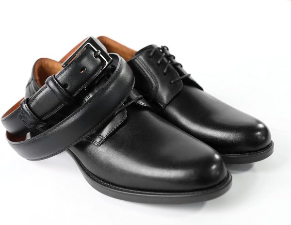 CHAOREN Ledergürtel Herren, Gürtel Herren Leder 30mm für Business und formelle Anlässe, Anzuggürtel Herren perfekter Begleiter zu Männer Businessschuhe 2
