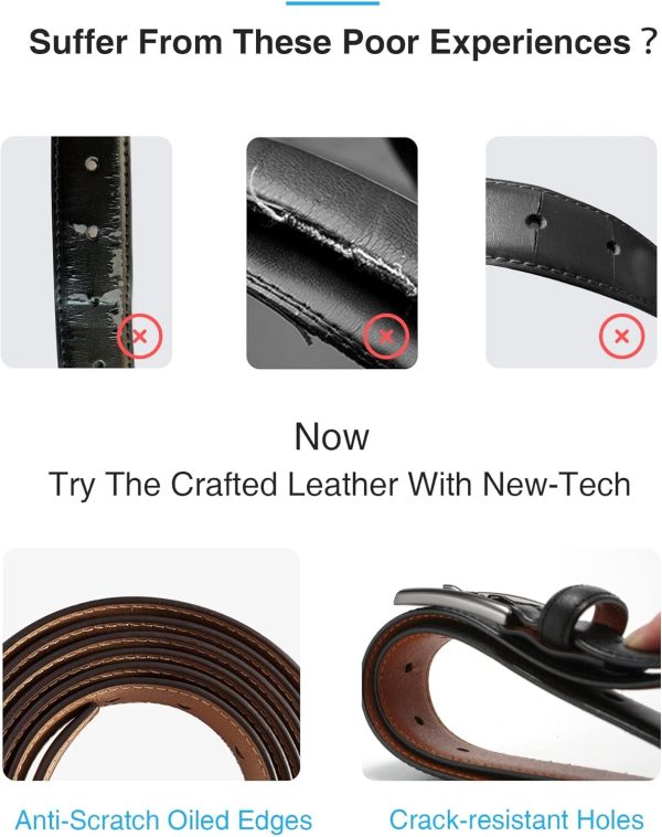 CHAOREN Ledergürtel Herren, Gürtel Herren Leder 30mm für Business und formelle Anlässe, Anzuggürtel Herren perfekter Begleiter zu Männer Businessschuhe 4