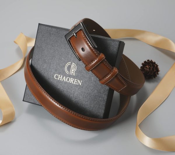 CHAOREN Ledergürtel Herren, Gürtel Herren Leder 30mm für Business und formelle Anlässe, Anzuggürtel Herren perfekter Begleiter zu Männer Businessschuhe 6