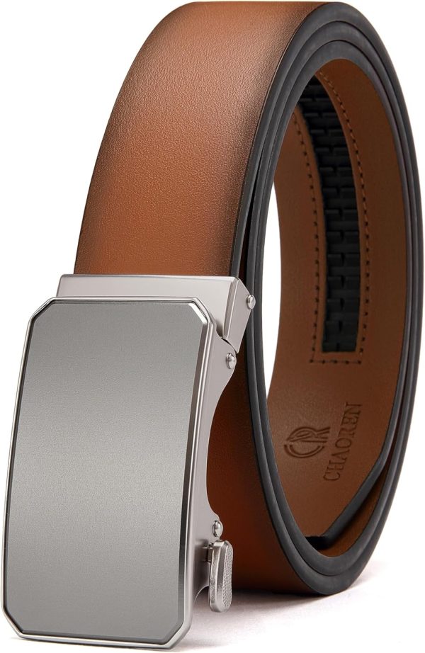 CHAOREN Automatik Gürtel Herren, Ledergürtel Ratsche für Herren Business Anzug, 35mm Breit Gürtel, Größe Angepasst 1
